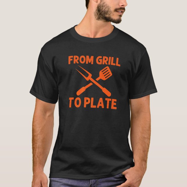 Vom Grill bis zum Plättchen Hirschfleisch zum Aben T-Shirt (Vorderseite)