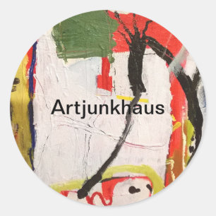 vom Hankamer Artjunkhaus Abstrakter Fötus-Sehnerv Runder Aufkleber