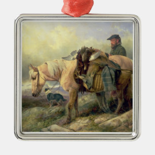 Vom Hügel zurückgehen, 1868 Ornament Aus Metall