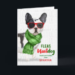 Vom Hund Boston Terrier Fleas NaviDOG Feiertagskarte<br><div class="desc">Fügen Sie den Namen Ihres Pelzfamilienmitglieds hinzu und lass ihnen diesen Boston Terrier,  der in Winterschal und Rot gekleidet ist,  zu ihrer Haustiermutter oder ihrem Haustier in dieser Ferienzeit für einen festlichen Gruß,  den nur Liebhaber von Haustieren und Hundeeltern wirklich genießen werden!</div>