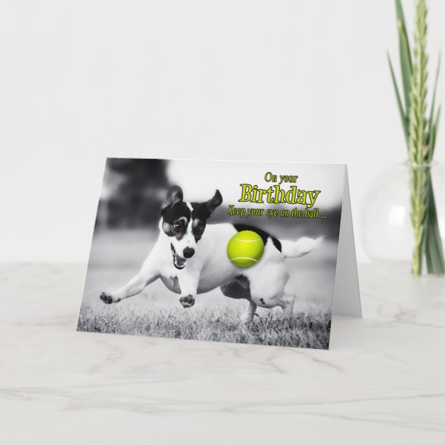 vom Hund Geburtstag Go Hofhund Jack Russell Karte (Vorderseite)