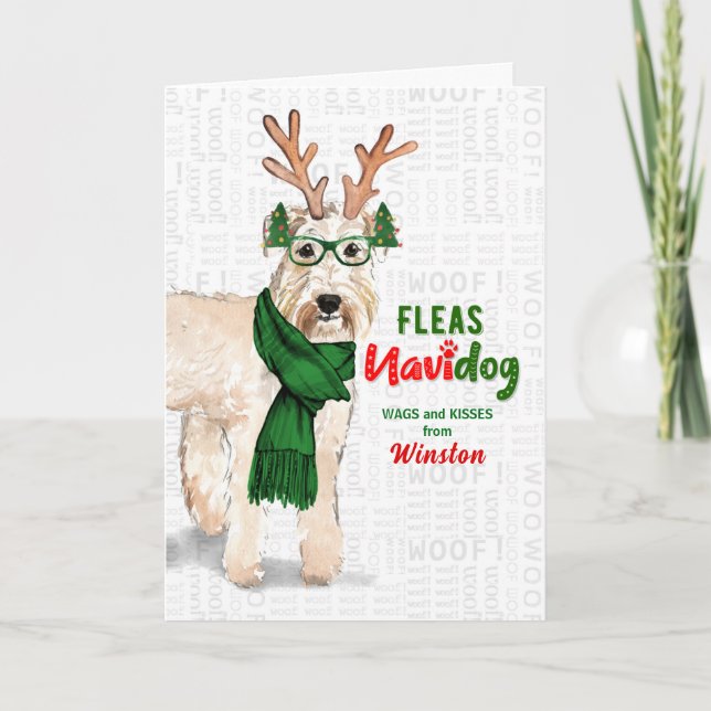 vom Hund Niedlich Wheaten Terrier Weihnachten (Vorderseite)