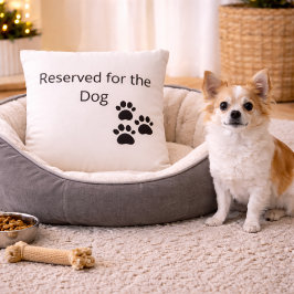 Vom Hund reserviertes minimalistisches Kissen-Deko Kissen