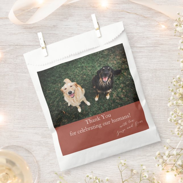 Vom Hund Terracotta Moderne Vielen Dank für Ihre H Geschenktütchen (Ausgeschnitten)