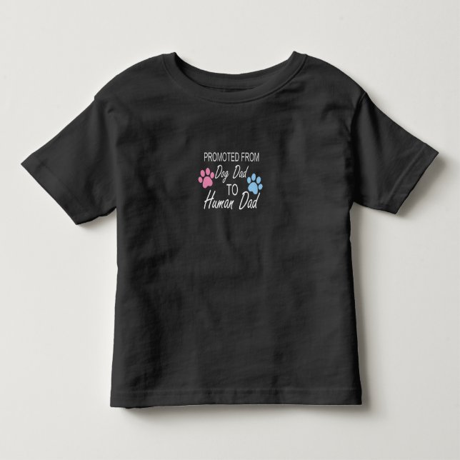 Vom Hundedad zum menschlichen Vater befördert, Bab Kleinkind T-shirt (Vorderseite)