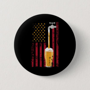 vom Juli American Flag Bierbrauen Button
