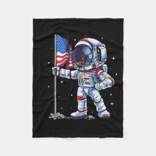 vom Juli Astronaut US-amerikanische Flagge Funny P Fleecedecke