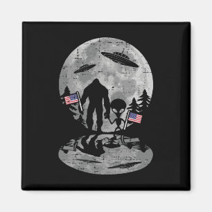 vom Juli Bigfoot Alien Ufo Funny Patriotic Women K Magnet