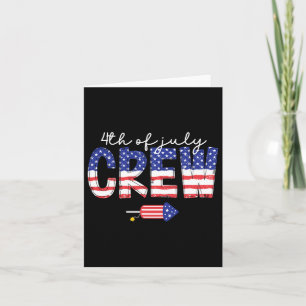 vom Juli Crew Matching Family Funny Amerikanische Karte