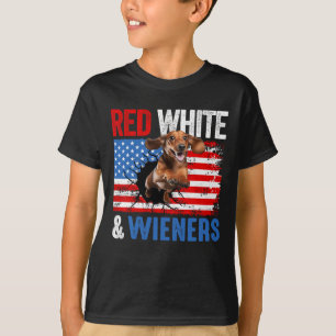 vom Juli Dackel Hundeshirt rot weiß und Dackeln T-Shirt
