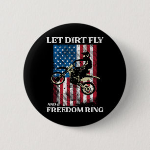 Vom Juli Dirt Bike Motocross America Biker Men Wom Button