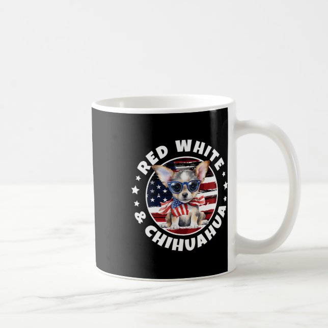 vom Juli Hund Funny Patriotic Red Kaffeetasse (Rechts)
