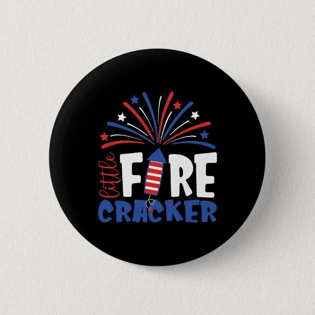 vom Juli Little Firecracker Kleinkind Outfit Patri Button (Vorderseite)