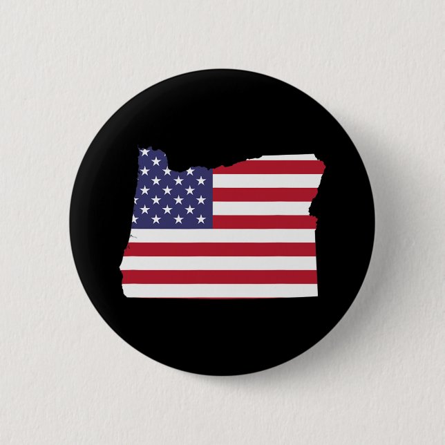vom Juli Oregon Staat American Flag Party Button (Vorderseite)
