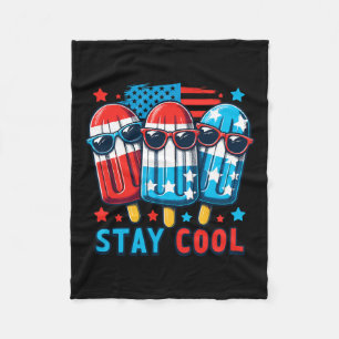 vom Juli Patriotic American Flag Ice Pop Popsicle  Fleecedecke