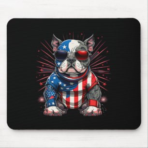 vom Juli: Patriotische Amerikanerin Bully Dos Flag Mousepad