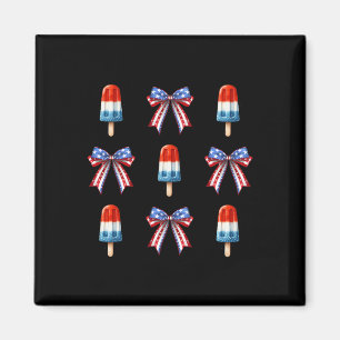 vom Juli Popsirus Bows Coquette American Flag Patr Magnet