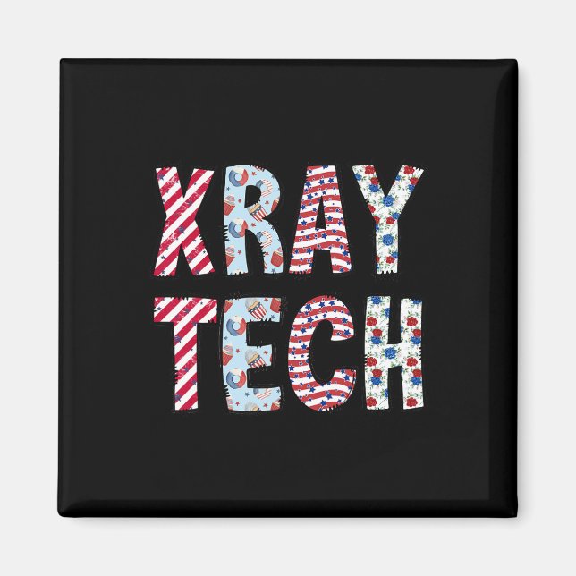 Vom Juli "Röntgen Tech Independence Day American F Magnet (Vorne)