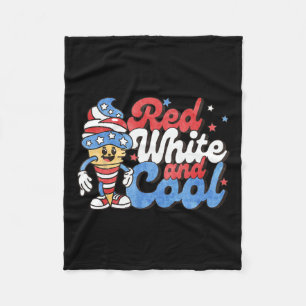 vom Juli rot-weiß und Coole amerikanische Popsikid Fleecedecke