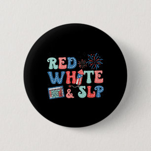 vom Juli Speech Therapy Red White Slp Speech Patho Button