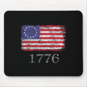 vom Juli T Shirt American Flag Betsy Ross 1776 Män Mousepad