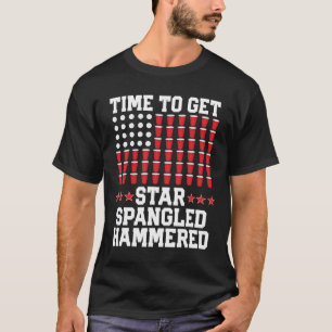 vom Juli T Shirt Geschenk Beer Pong American Flag