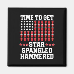 vom Juli T Shirt Geschenk Beer Pong American Flag Magnet