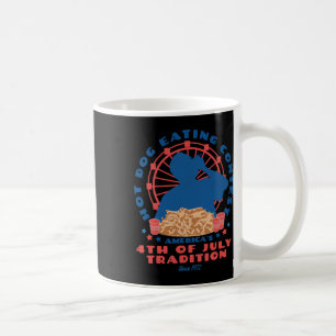 Vom Juli Traditioneller Hot Dog Eating Contest Fun Kaffeetasse