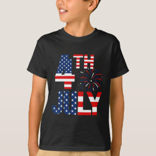 Vom Juli US-Party Flag Patriotic American Independ T-Shirt