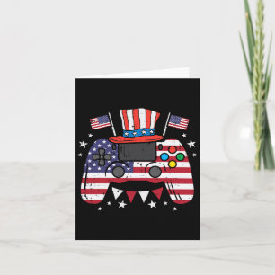 Vom Juli Video Gamer US Flag Gaming Patriot Boys K Karte