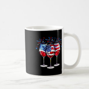 vom Juli Wein Gles Patriotic Red White Blue Usa Fl Kaffeetasse