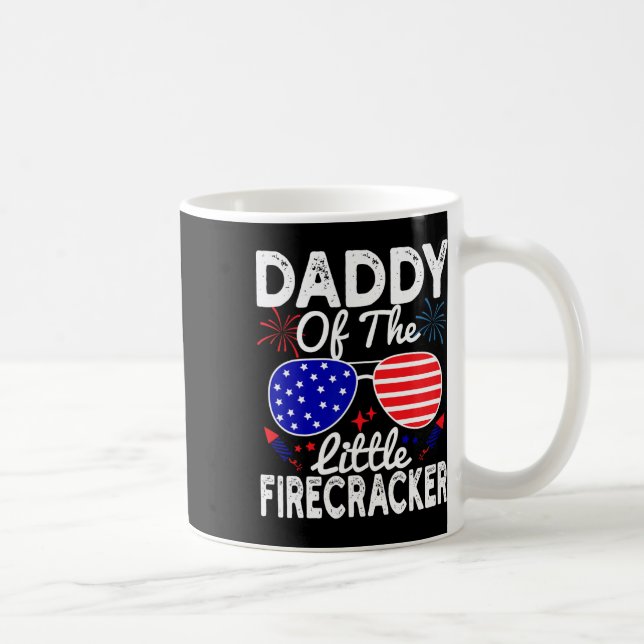 Vom kleinen Firecracker Funny 4. Juli Vater Kaffeetasse (Rechts)