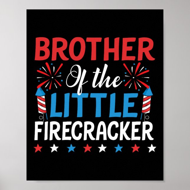 Vom kleinen Firecracker Shirt 4. Juli Geburtstag Poster (Vorne)