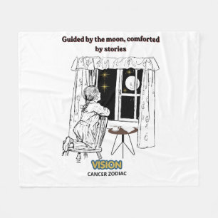 Vom Krebs-Mond geleiteter Zodiac-Poster Fleecedecke