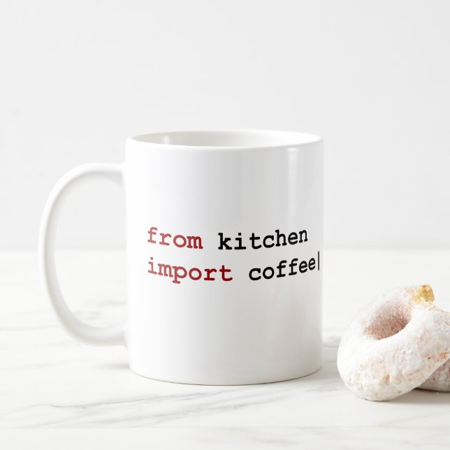 vom Küchenimportkaffee - Pythonschlange-Tasse Kaffeetasse (Mit Donut)