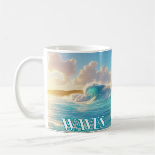 Vom Meer Inspiriert Kraftwellen Kaffeetasse