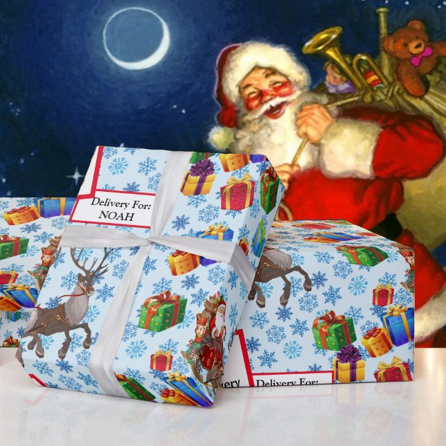 Vom Namen des Weihnachtsmanns Nordpol schnelle Lie Geschenkpapier (Von Creator hochgeladen)
