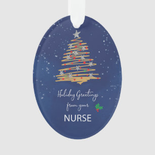 VOM Nurse Christmas Tree Anpassbarer Name Ornament