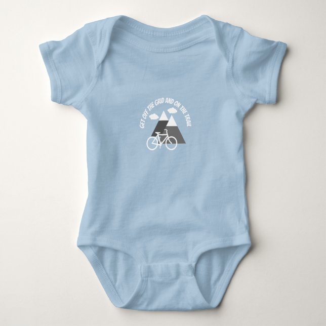 Vom Raster und auf dem Weg (Fahrrad) Baby Strampler (Vorderseite)