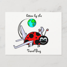 Vom Reisebug gebissen - Flugzeug von Ladybug Postkarte