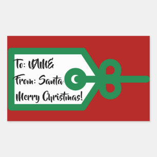 Vom Sankt-Geschenk-Umbau Rechteckiger Aufkleber