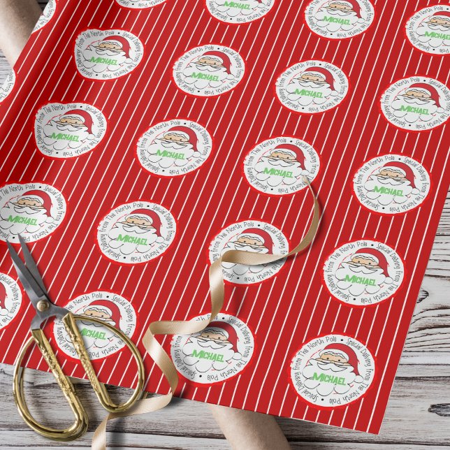 Vom Santa Niedlich Cartoon Santa Claus Nordpol Geschenkpapier (Von Creator hochgeladen)