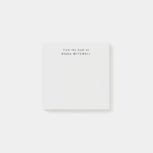 Vom Schreibtisch aus einfaches Monogramm grau Post-it Klebezettel