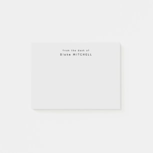 Vom Schreibtisch aus einfaches Monogramm grau Post-it Klebezettel