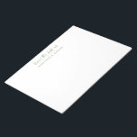 Vom Schreibtisch aus grün Personalisiert und trend Notizblock<br><div class="desc">Vom Schreibtisch des Skriptnamen notepad. Ideal für die kleinen Erinnerungen und für Zuhause, Schule oder Büro zu tun.</div>