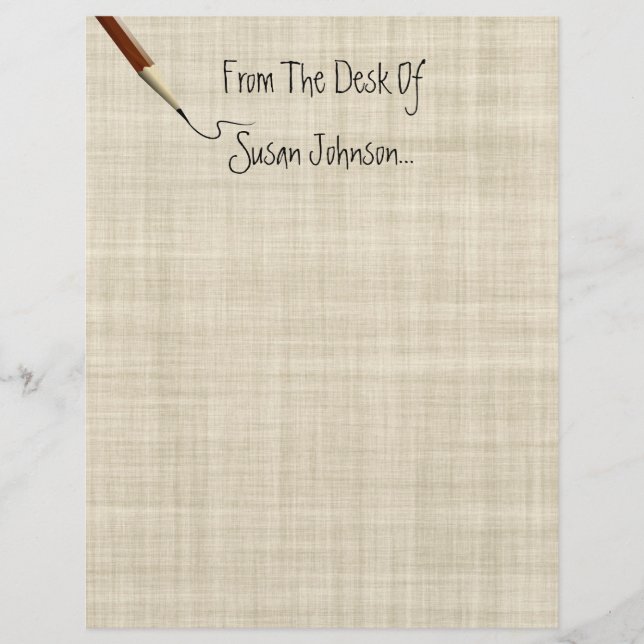 Vom Schreibtisch aus... Letterhead Stationery (Vorderseite)