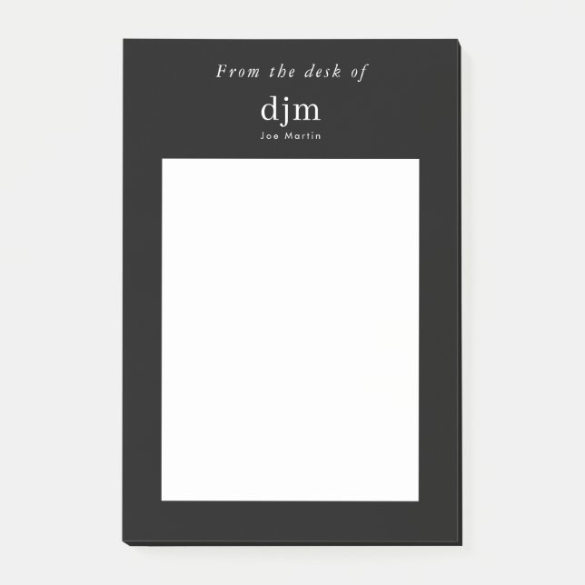 Vom Schreibtisch aus Minimalistisch Post-it Klebezettel (Vorderseite)