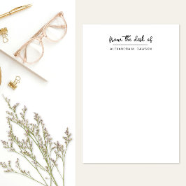 Vom Schreibtisch aus mit einem einfachen Personali Post-it Klebezettel