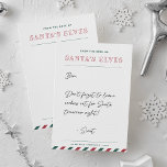 Vom Schreibtisch der Elfen des Weihnachtsmanns lee Mitteilungskarte<br><div class="desc">Benutzen Sie diesen süßen Weihnachtsbrief, um eine Nachricht von der Elf Ihres Kindes zu teilen. Offizielle Note in festlich rot und grün zeigt "vom Schreibtisch der Elfen des Weihnachtsmanns" oben, mit der Mailingadresse am Nordpol ganz unten. Fügen Sie eine handschriftliche Notiz hinzu - aber verbergen Sie Ihre Handschrift! Ideal für...</div>