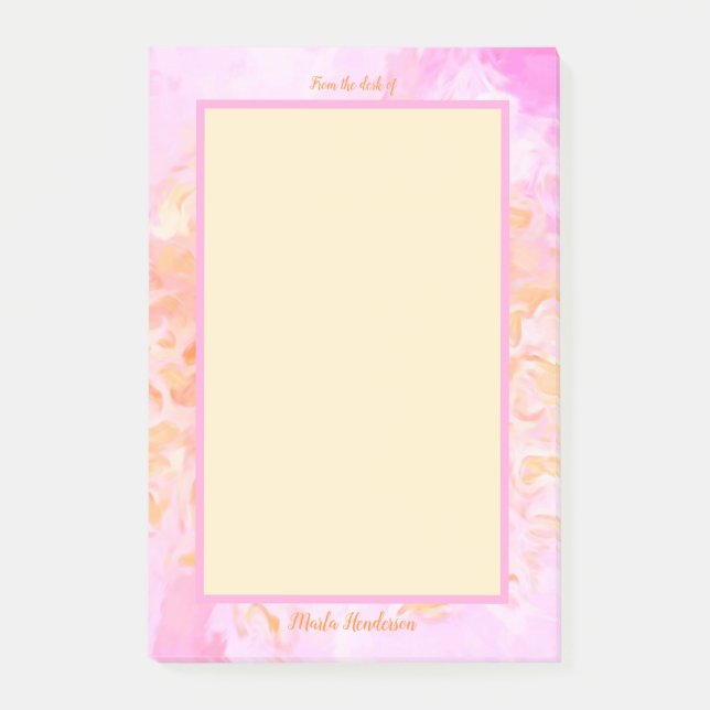 Vom Schreibtisch der impressionistischen Rose Cust Post-it Klebezettel (Vorderseite)